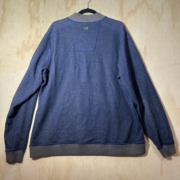 Cutter & Buck Pullover 1/4 Zip Sweater Men’s Large Navy Blue - Picture 9 of 10